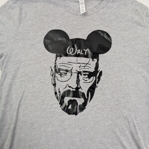 WALTter White In Going to DISNEYWORLD Grey Tee Shirt Large